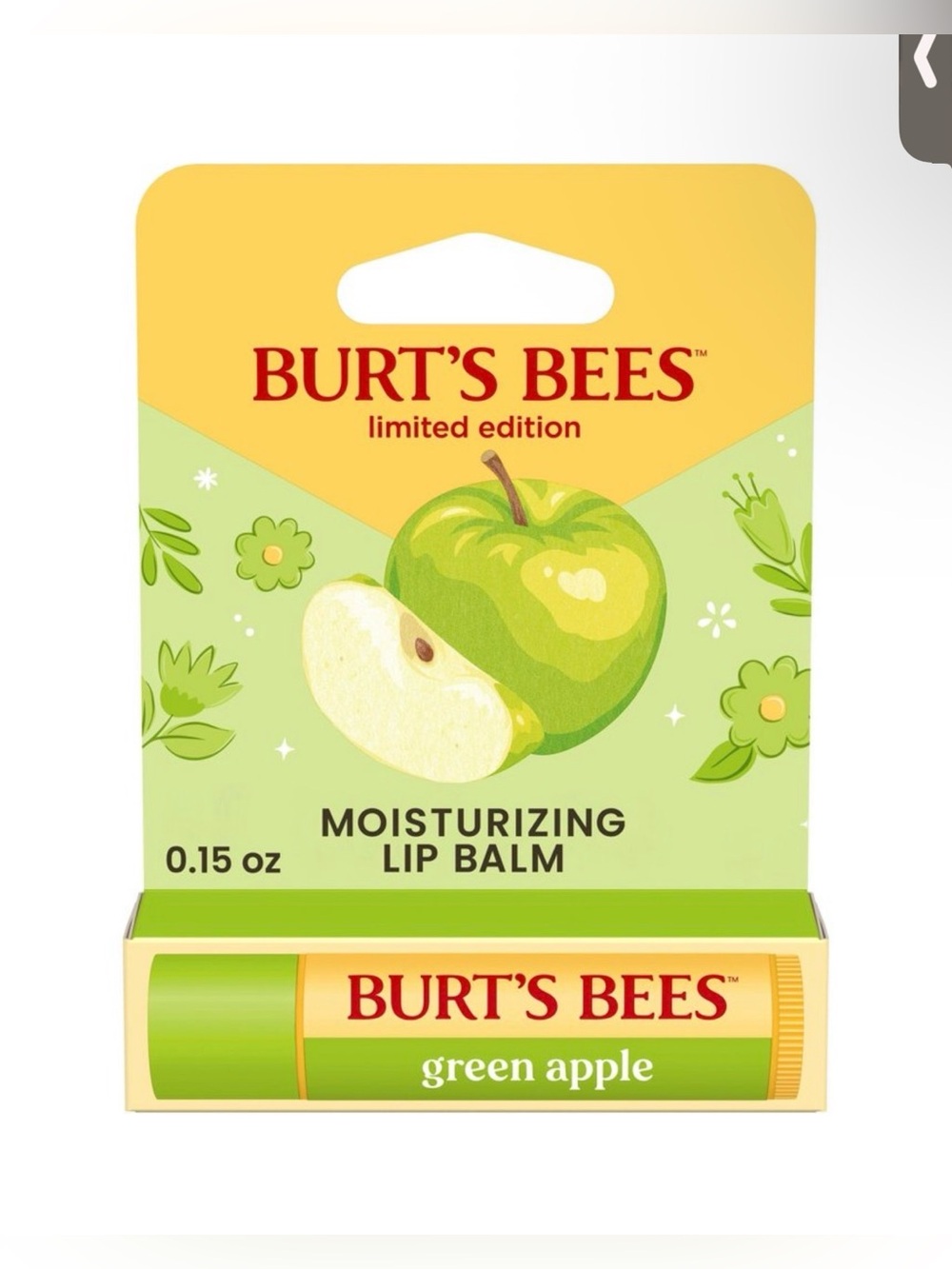 BURT’S BEES • Limited Edition 🔥 Green Apple Moisturizing Lip Balm